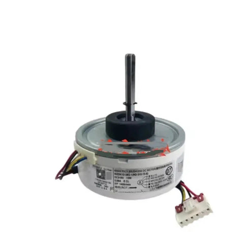 Air Conditioner DC Brushless Motor Accessory For RD 310 13 8E Series, top view with wiring and label details.