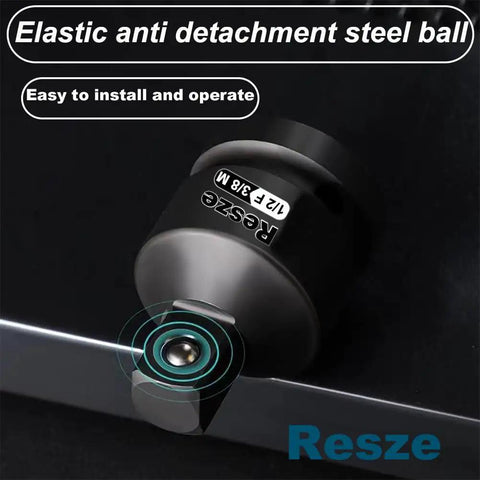 Close-up of 2 Pack Impact Socket Adapter And Reducer Set 1/2 To 3/8 Drive Square Adapter with elastic steel ball.