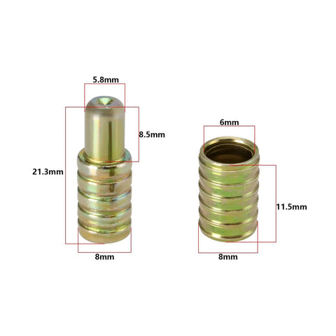16 Pairs Carbon Steel Model Railway Alignment Dowels For 8 Millimeter Holes Baseboard Dowel Pins For Precise Track Alignment