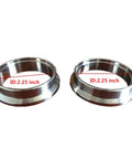 2.25 Inch Self Aligning V Band Clamp Kit With 2.25 Inch Stainless V Band Clamp And CNC Billet Mild Steel Flanges Universal Turbo Exhaust Connection Plug And Play Easy Fit flanges