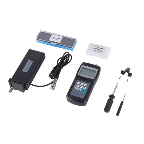 Portable Digital Surface Roughness Tester Meter For Machined Parts Delivers Crisp Ra Rz Rq Measurements With Rock Solid Inductance Sensor lightweight kit including probe and accessories.