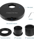Eyepiece Wheel For 1.25 Inch And 2 Inch Telescopes With 5 Filter Carousel Includes Moon And Planetary Filters Pro Grade Barlow Lens