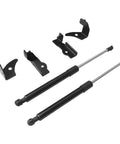Front Hood Lift Supports For Subaru Crosstrek 2024 And Up, Stainless Steel Hood Shocks, set with black brackets