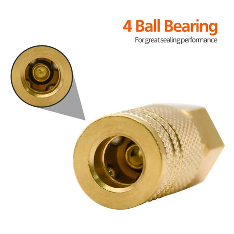 Twenty Pack One Quarter Inch Brass Female Industrial Quick Connectors For Air Hoses NPT Female Threads Three Hundred PSI Durable Fittings For Pro Jobsites And Auto Shops