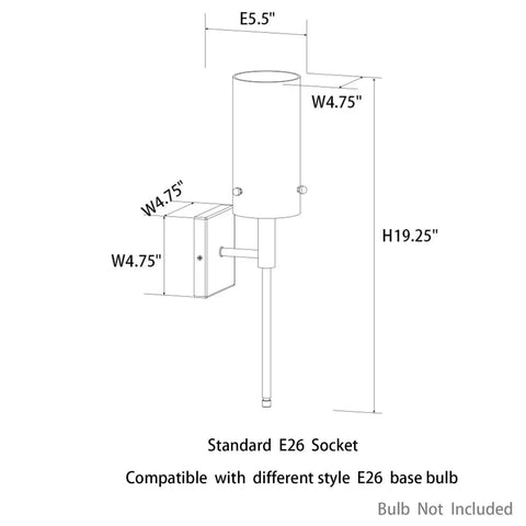 Diagram of Modern Indoor Wall Sconces Set Of 2 In Bronze With Clear Glass Shades Sleek Minimalist Bedroom And Living Room Lighting
