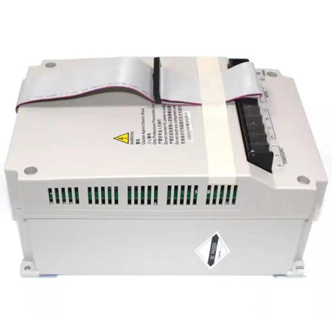 Premium Industrial Grade 7.5Kw Escalator Inverter For Emerson Lift Rigs, compact controller with a wiring harness and ventilation.