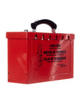 Portable Group Lock Box For Lockout Tagout Safety Makes Equipment Lockout A Breeze With The Handy Latch Tight Feature That Keeps Keys Secure