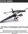 CR23M Coaxial Contra-Rotating Motor 1550KV for RC Helicopter, features black props, compact design, reliable performance.