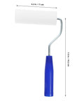 Heavy Duty Paint Roller Covers With Frame For Crisp Wall And Edge Painting Smooth Operator Handle Grip Easy Control Tool For Diy Projects Top Shelf Brush Set Stress Free Finish, 4.3 in sleeve with blue handle.