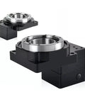 Heavy Duty Cnc Hollow Rotating Table Reducer With Hollow Rotary Actuator Indexing Disc side view showing dual design and precision bearing.