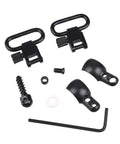 Lever Action Rifle Sling Mount Kit With Quick Detach Sling Swivels and Split Band components on white background
