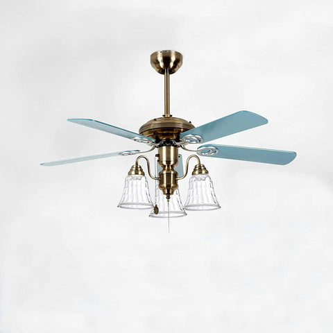 Hammered Glass Bell Shade Set For Ceiling Fans And Light Fixtures on brass ceiling fan setup