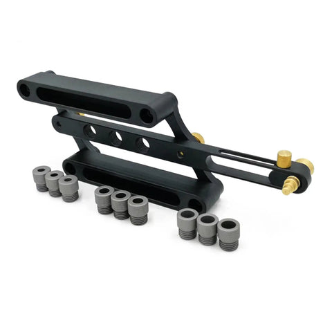 Pro Grade Adjustable Locating Pin Fixture Kit For Milling Cutter Self Centering Drill Guide And Punch Locator For Woodworking Tool Accessories Side And End Milling 6 8 10 Millimeter, aluminum kit with sleeves