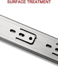 Close-up of Full Extension Drawer Slides And Runners Quiet Soft Close Track Guides Replacement Rails For Smooth Cabinet Drawers Durable