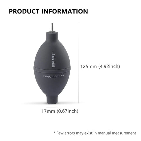 Air Blower Dust Cleaner Tool For Coffee Grinders Cameras Keyboards And Watches With Silicone Body And Stainless Steel Nozzle