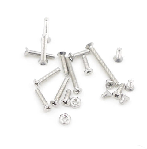 260 Piece Metric M2.5 Stainless Steel Phillips Flat Head Screws With Hex Nuts Assortment Kit for electronics and DIY projects