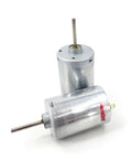 Mini RS 545 DC Motor 12V 18V 24V 8500RPM Carbon Brush Electric Motor With 36mm Body And 27mm Long Shaft For RC Cars Drones Robots And DIY Projects High Torque Micro Motor, two motors displayed with shafts facing forward