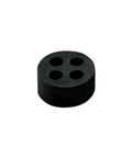Heavy Duty Four Wire Entry Seal For M25 Cable Glands Built Tough With No Sweat Ip68 Waterproof slick black four-hole seal insert.