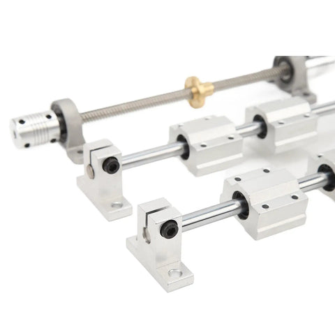 Beefed Up Linear Motion Kit With Guide Rod Shafts T8x8 Lead Screw SC8UU Bearing Blocks