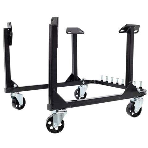 Heavy Duty Engine Stand With Wheels 750 Lbs Capacity Steel Motor Cradle With 4 Swivel Casters And 4 Hook Positions
