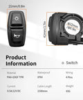 Switch from All In One Ebike Front Headlight And Tail Light With Built In Horn Switch Cable Kit Waterproof IPX4 12V To 80V Compatible