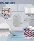 Front view: 2W normally closed 24V electric thermal actuator, white plastic body for underfloor heating systems