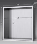Shower Niche Insert 12 By 12 Inches No Tile Needed Stainless Steel Brushed Nickel Easy Install Rectangle Shower Shelf