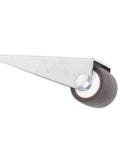 Real Sturdy Sliding Door Bottom Roller Wheels 0.8 Inch Brown TPE Rubber Casters with metal bracket for smooth sliding.