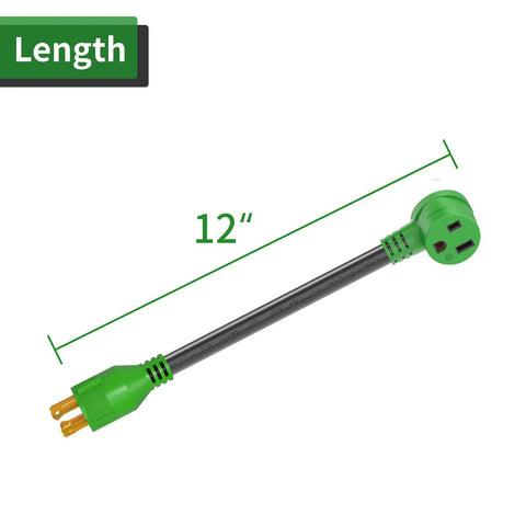 Beefy Welder Power Adapter From Generator 4 Prong 30 Amp To Welder 50 Amp NEMA L14 30P To 6 50R 12 Inch length shown
