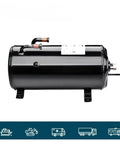 Heavy Duty R290 Hermetic Rotary AC Compressor For Your Rv Caravan Rig Kicks Serious Heat To The Curb While Delivering Smooth As Butter Cooling And Top Shelf Efficiency All Season Long, black metal housing.
