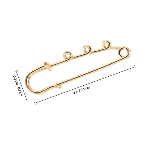 Top Shelf Loop Safety Pin Brooch Set Of Twenty Pieces Electroplated In Rich Golden Tone For Sweaters Coats And Jackets Featuring Reliable Non Slip Clasp 2 inch polished safety pin