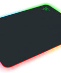 Hard RGB Gaming Mouse Pad V2 with customizable chroma lighting, built-in cable management, and non-slip rubber base for pro gaming.