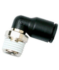 Tough As Nails Composite Push To Connect Fitting Tube To Pipe With Bspt Threading, durable black nylon and stainless fitting.