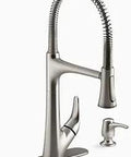 Lilyfield Pro Semi Professional Kitchen Sink Faucet With Two Function Sprayhead And Touch Control, High Arc Exposed Spring Design