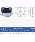Heavy Duty Air Spring Vibration Isolator Silences Low Frequency Jitter For Cmm Machines and Lab Benches with dimensions.