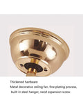 42 Inch Crystal Chandelier Ceiling Fan With Invisible Blades And Wall Control Featuring Slick Airflow And Top Shelf Led Illumination Offering Three Color Tint Options For A Gold Room Refresh - close-up of the gold metal hardware.