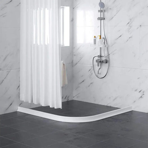 Upgraded 3 Inch Shower Threshold Water Dam With 67 Inch Collapsible Barrier For Rock Solid Seals And Zero Slip Ups On Wet Dry Bathroom Tile Or Vinyl Floors