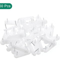 No Fuss Nail On Furniture Glides 60 Piece Set Plastic Double Pin chair leg protectors with metal pins for easy installation.
