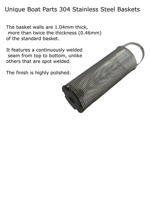 Beefy Stainless Steel Sea Strainer Basket With Gasket Direct Replacement Fits Perko Model 049300899D Marine Boat Part