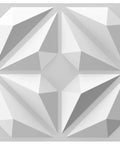 Close-up of 33 Pack 3D Wall Panels PVC Textured White 12x12 Inches Interior Wall Decor Covering 32 Sq Ft Easy DIY Install