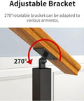 Heavy Duty Metal Hand Railing Spindles With Rock Solid Square Stair Balusters And Two Hundred Seventy Degree Pivot Bracket for adjustable mount.