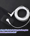 Coil cord and connector on vegan leather of Bedside Grounding Mat For Sleep And Deep Relaxation No Electricity Needed Premium Pad Kit.