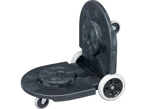 Super Sturdy Tandem Dolly For 40 Gallon Drums Black Rolling Container Cart With Greased Up Casters Heavy Duty Warehouse Mover Built Tough For Easy Freight Hauling And Zero Hassle Moves On Shop Floors