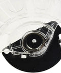 Close-up of Premium Replacement Electric Mitre Blade Guard for LS1040 Saw Lower Blade Guard Assembly, transparent and durable material.
