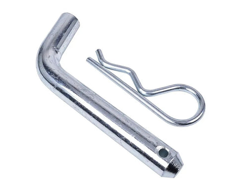 Steel hitch pin and clip for Recovery Shackle Block Assembly For 2 Inch Hitch Receivers With D Ring Red Finish Heavy Duty Off Road Gear