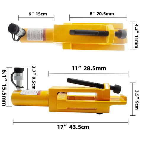 Heavy Duty 10000 Psi Hydraulic Bead Breaker For 25 To 51 Inch Five Piece Rims Grease Monkey Approved Cast Iron Build Rust Proof Coating Tough As Nails Performance For Rapid Tire Bead Seating And Garage Work