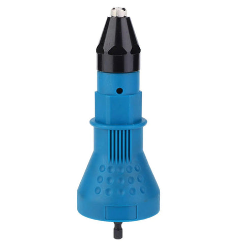 Electric Rivet Nut Gun Adapter Kit With Four Interchangeable Heads For Fastening Sheet Metal Auto Repair And Diy Projects Compatible With 1000Rpm Drills, blue metal drill adapter