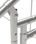 Close-up of metal joints on Heavy Duty Large Metal Chicken Coop With Cover Outdoor Run And Spire Roof Enclosure for backyard use.