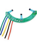 Green PCB Hall Sensor Cable For Electric Bikes And E Bikes With 60 Degree Phase Plate For Differential Motors. Colorful wires.