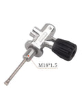 Diving Pneumatic Cylinder Adapter On Off Valve Air Tank Quick Connect Coupler with M18*1.5 thread, silver finish.